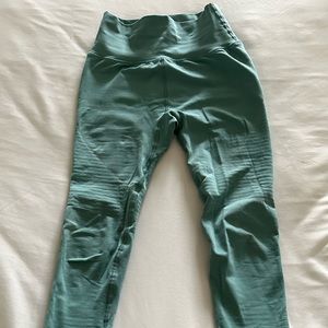 LIGHT TEAL ALPHALETE LEGGINGS